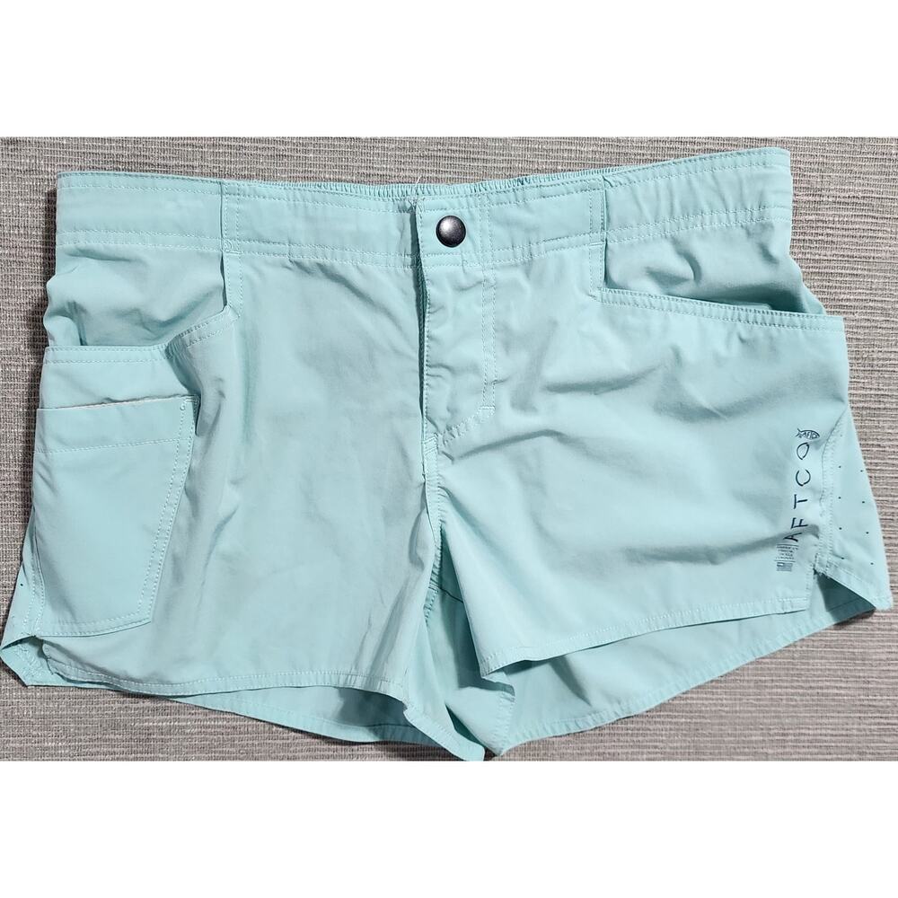 AFTCO‎ Fishing Shorts Women’s 10 Mint Green Performance Outdoor Boating